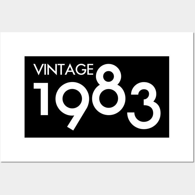 Vintage 1983 Gift 37th Birthday Party Wall Art by Damsin